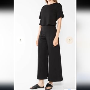 Ripley Rader Black Ponte Knit Wide Leg Pant - cropped
